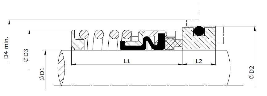 Desenho técnico – Selo Mecânico Tipo 49 / 49B