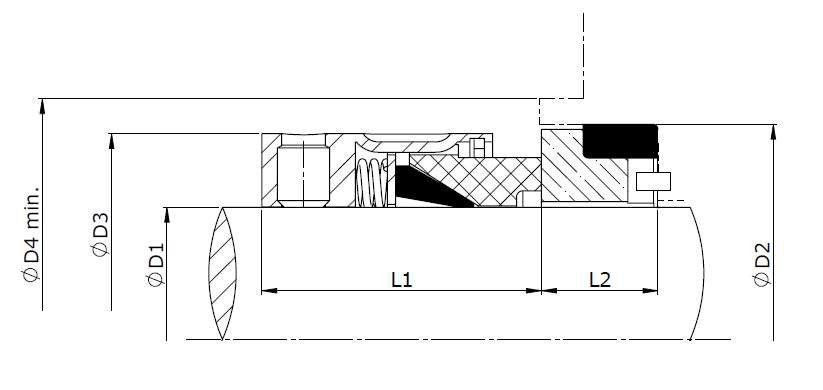 Desenho técnico – Selo Mecânico Tipo 51-58 / 51B-58B