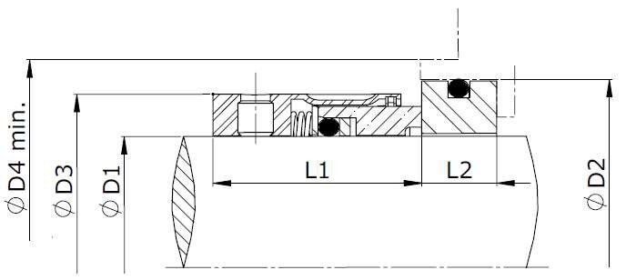 Desenho técnico – Selo Mecânico Tipo 51-58 / 51B-58B
